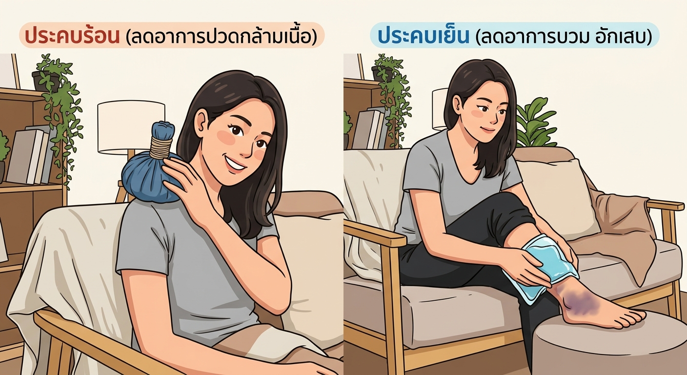 "ปวดหลัง"ประคบร้อนหรือประคบเย็น